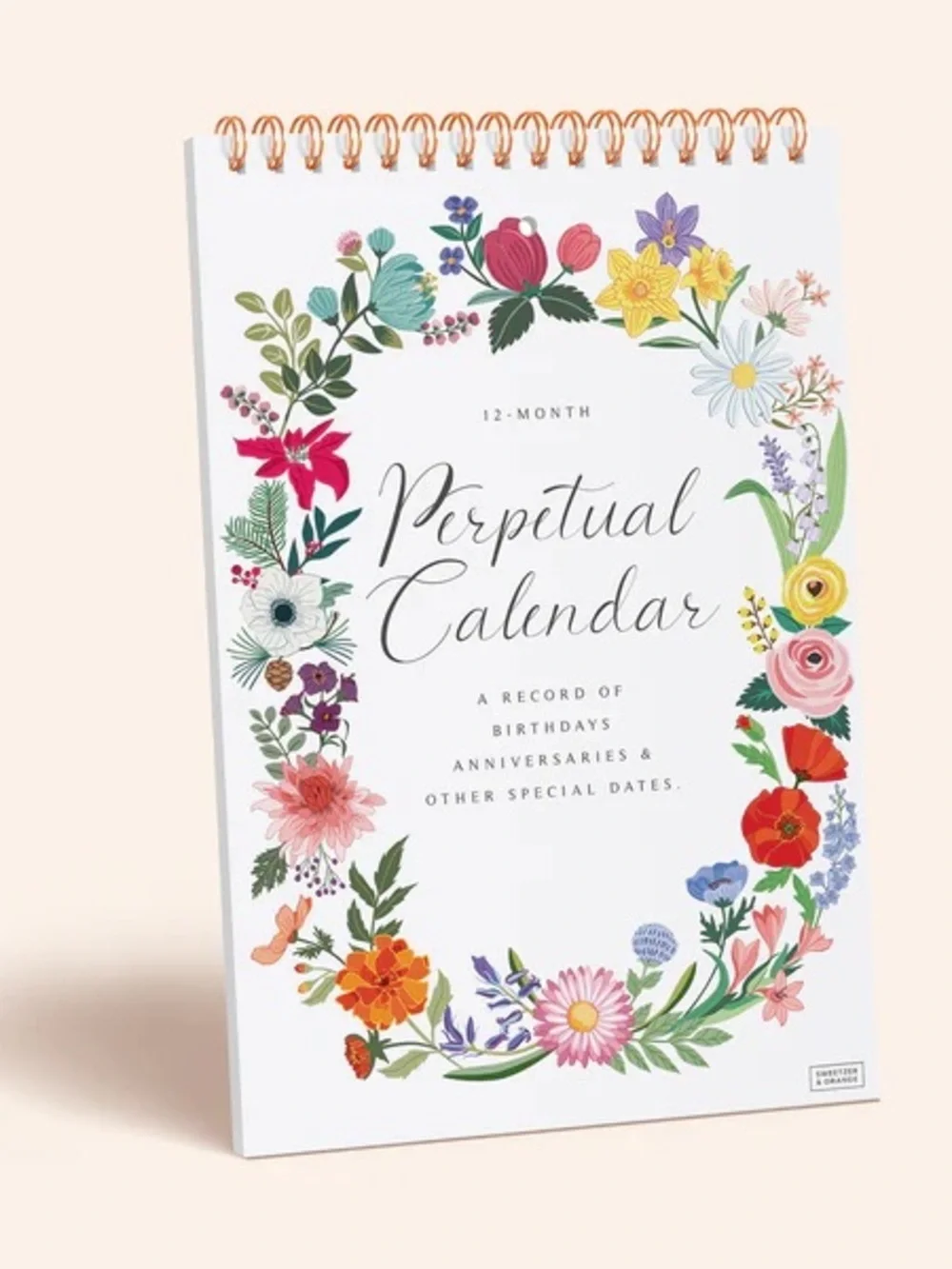 Sweetzer & Orange 12 month perpetual calendar.